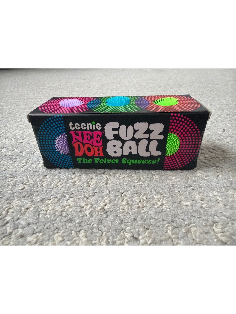 BNIB! Teenie Nee Doh Fuzz Ball Velvet Squeeze Toys Set of 3!